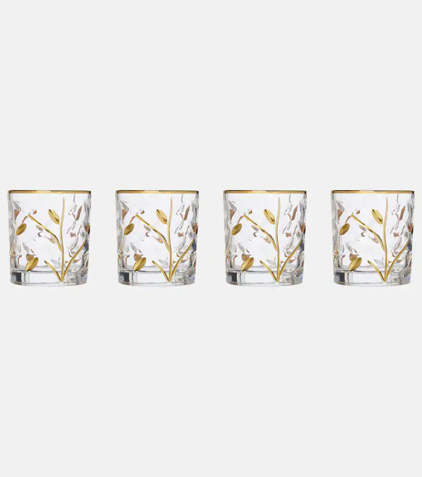  Les-ottomans Les-ottomans Set Of 4 Crystal Tumblers 