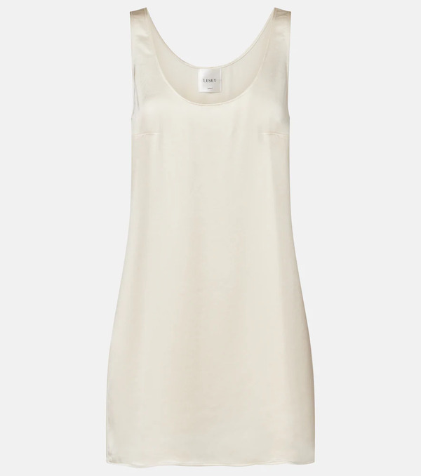  Leset Leset Barb Satin Minidress 