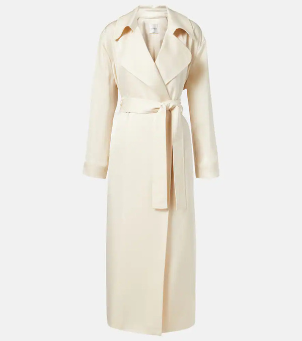  Leset Leset Barb Satin Trench Coat 
