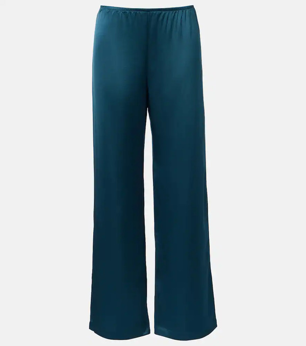  Leset Leset Barb Satin Wide-leg Pants 