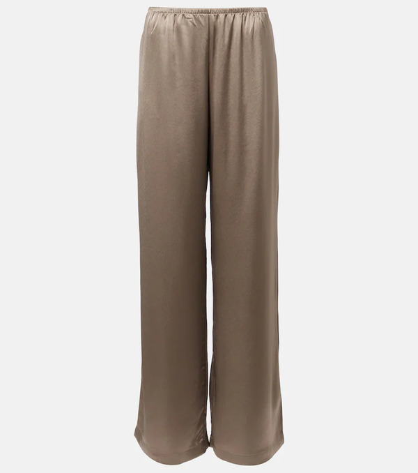  Leset Leset Barb Satin Wide-leg Pants 