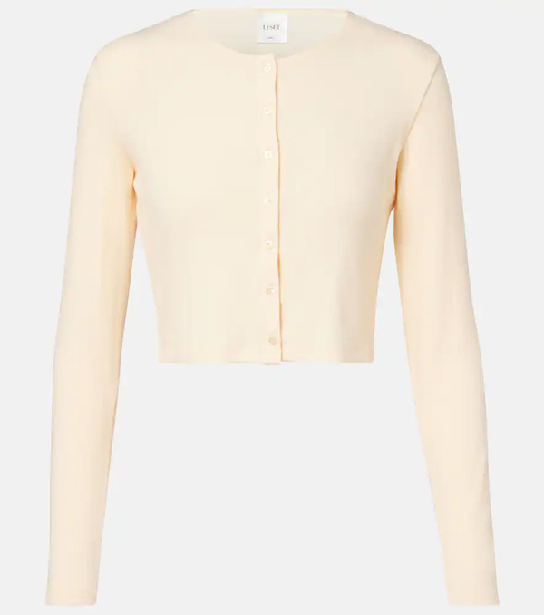  Leset Leset Lauren Cropped Jersey Cardigan 