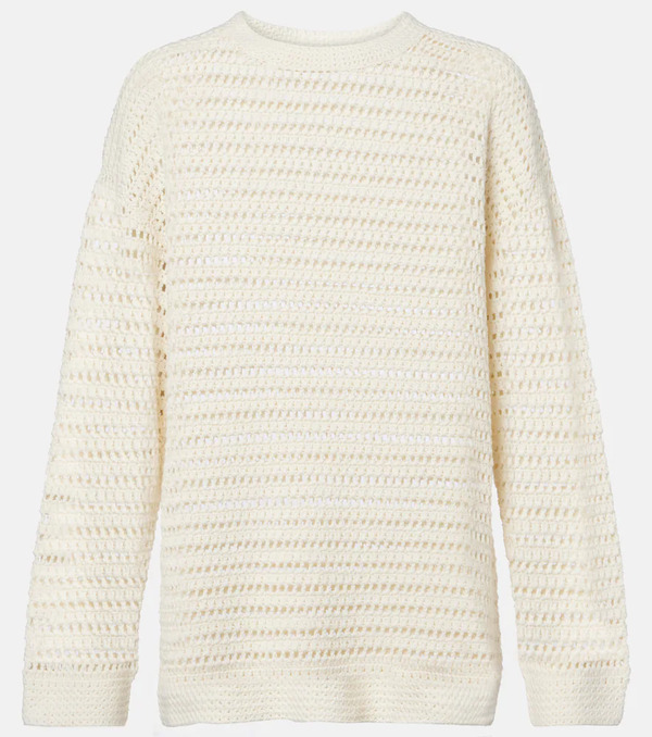  Leset Leset Lucy Crochet Cotton Sweater 