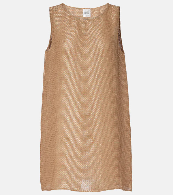  Leset Leset Stella Sequined Linen-blend Minidress 