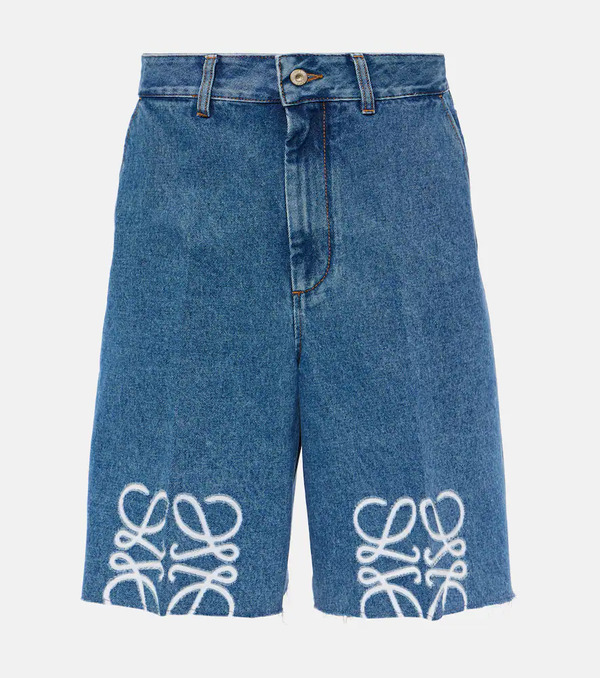  Loewe Loewe Anagram Denim Bermuda Shorts 