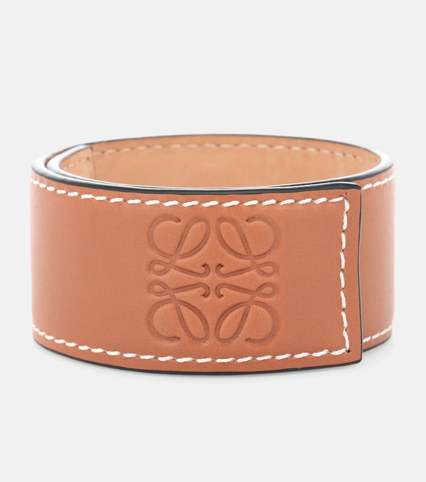  Loewe Loewe Anagram Leather Snap Bracelet 