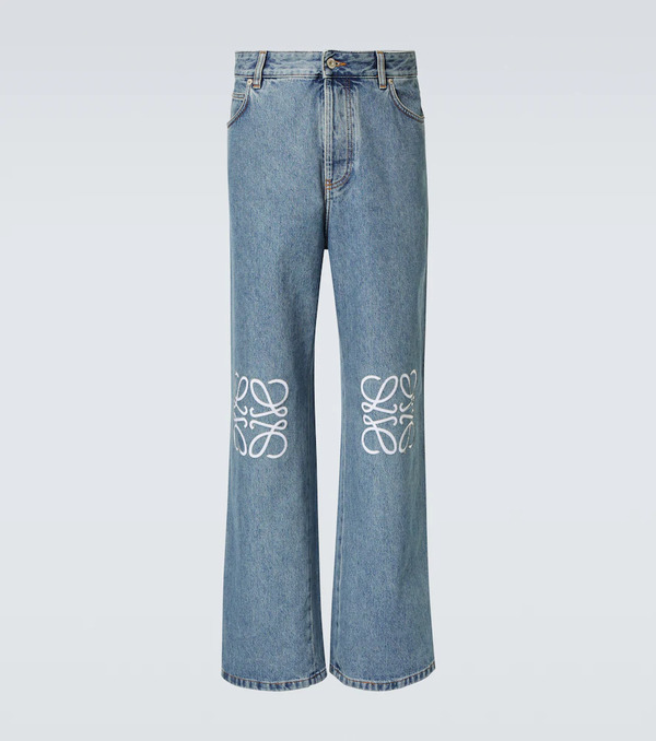  Loewe Loewe Anagram Wide-leg Jeans 