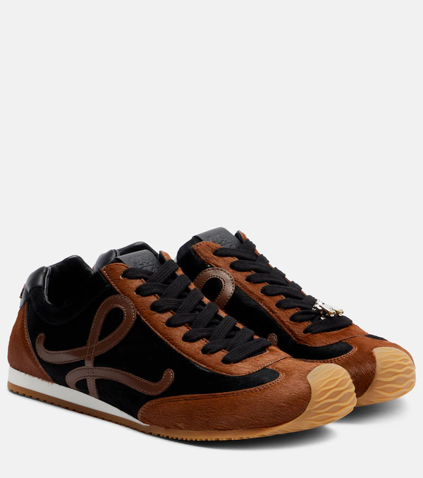  Loewe Loewe Ballet Runner 2.0 Leather-trimmed Calf Hair Sneakers 