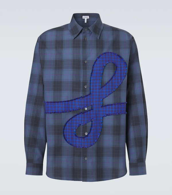  Loewe Loewe Checked Cotton Poplin Shirt 