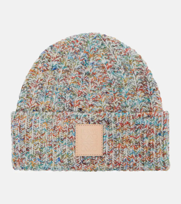  Loewe Loewe Logo Wool And Cashmere-blend Beanie 