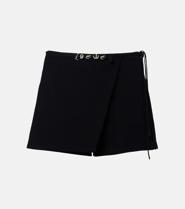  Loewe Loewe Paula's Ibiza Cotton And Silk Crãªpe Skort 