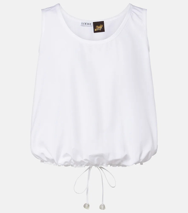  Loewe Loewe Paula's Ibiza Cotton Poplin Crop Top 