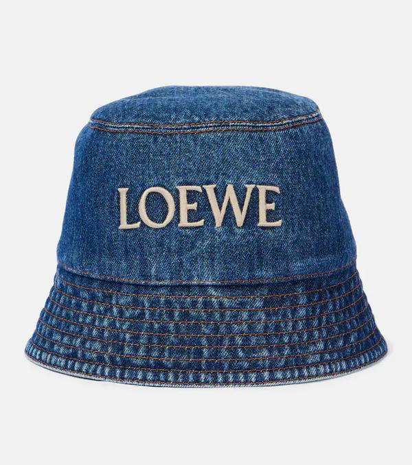  Loewe Loewe Paula's Ibiza Logo Denim Bucket Hat 