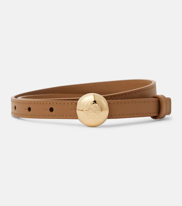  Loewe Loewe Pebble Anagram Leather Belt 