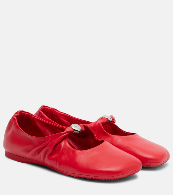  Loewe Loewe Pebble Soft Leather Mary Jane Flats 