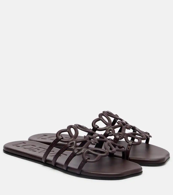  Loewe Loewe Petal Anagram Leather Slides 