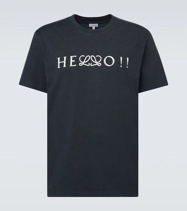  Loewe Loewe Printed Cotton-blend Jersey T-shirt 