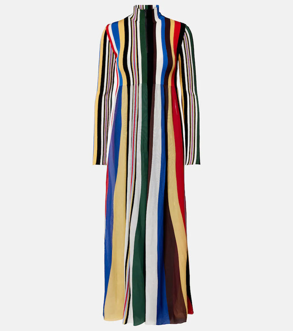  Loewe Loewe Ribbed-knit Striped Maxi Dress 