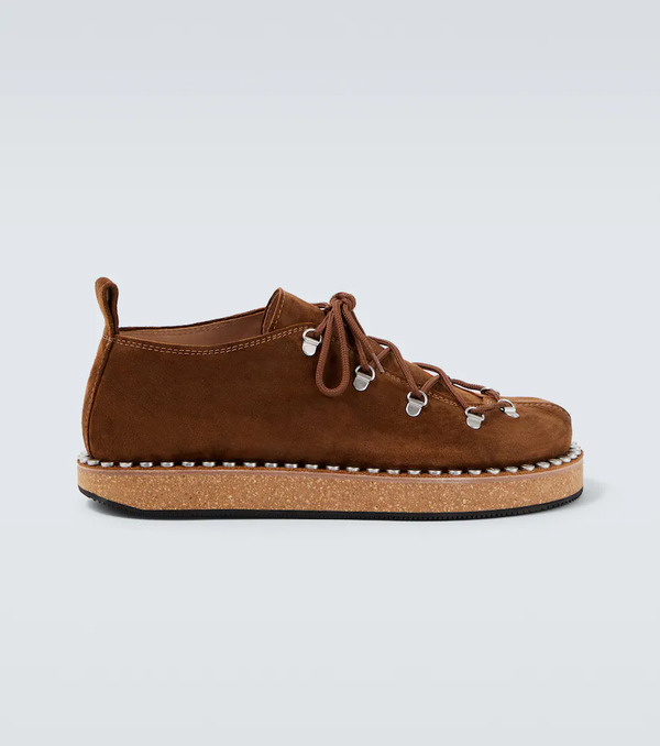  Loewe Loewe Rivet Studded Suede Shoes 