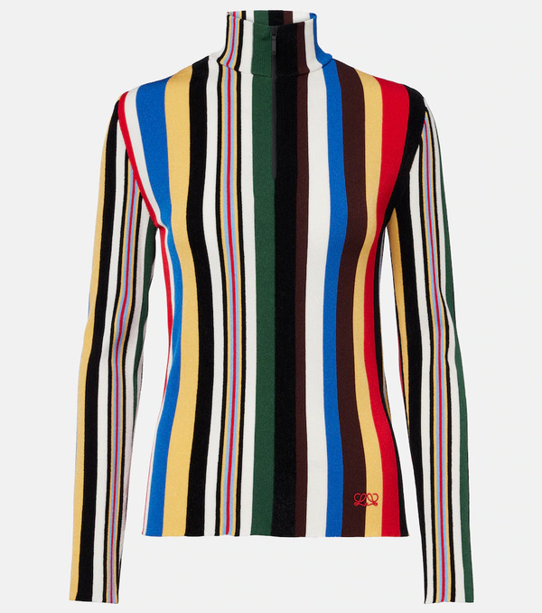  Loewe Loewe Striped Half-zip Sweater 