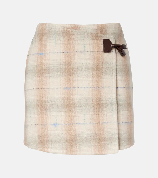  Loewe Loewe Wool, Cashmere, And Silk Miniskirt 