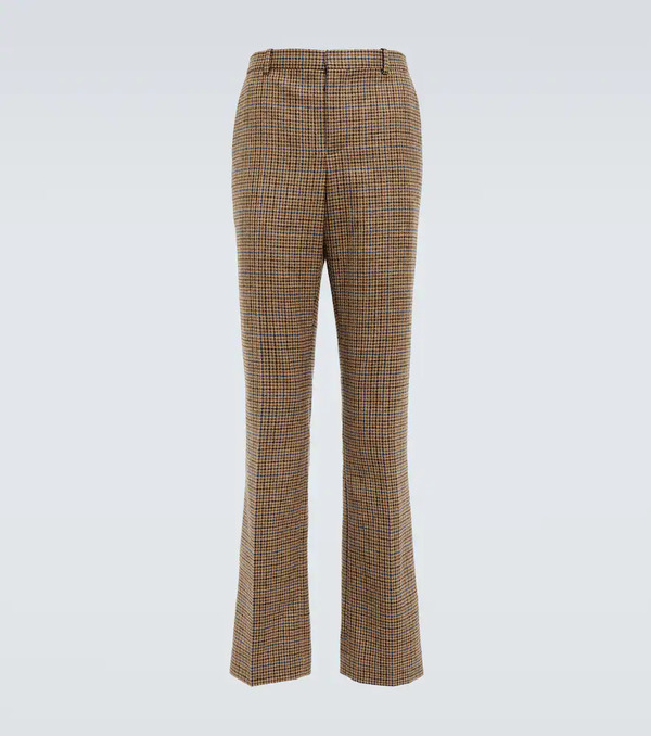  Loewe Loewe X Howl's Moving Castle Checked High-rise Wool Pants 