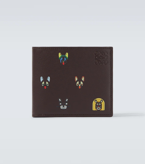  Loewe Loewe X Louis Wain Cats Leather Bifold Wallet 