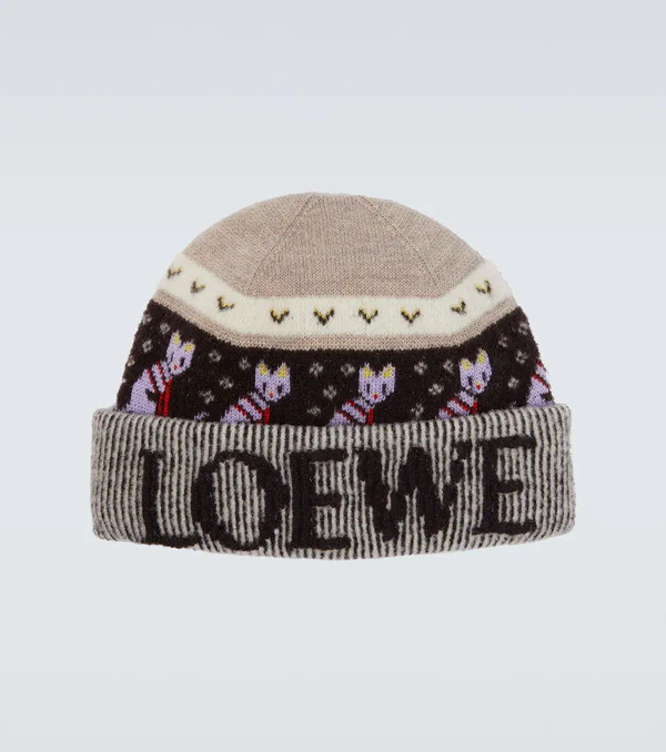  Loewe Loewe X Louis Wain Wool-blend Beanie 
