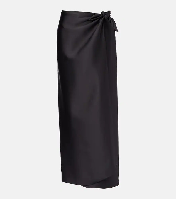  Loro Piana Loro Piana Corina Silk Satin Maxi Skirt 