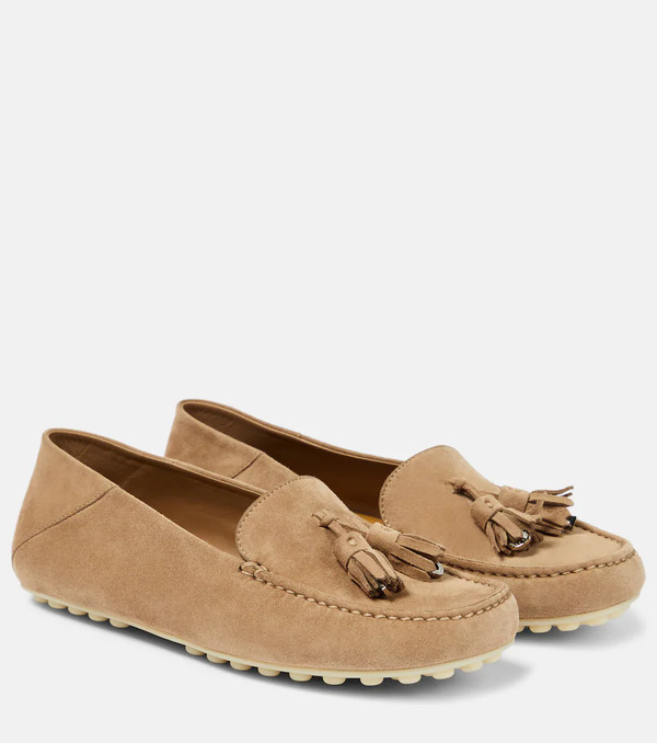 Loro Piana Loro Piana Dot Sole Suede Moccasins 