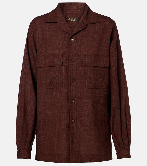  Loro Piana Loro Piana Ida Wool, Silk, And Linen Shirt 