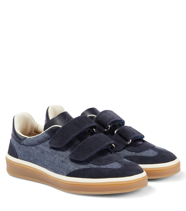  Loro Piana Kids Loro Piana Kids Tennis Walk Denim Sneakers 