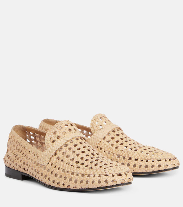  Loro Piana Loro Piana Leon Woven Leather Loafers 