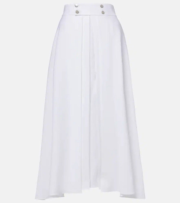  Loro Piana Loro Piana Petra Pleated Linen Maxi Skirt 