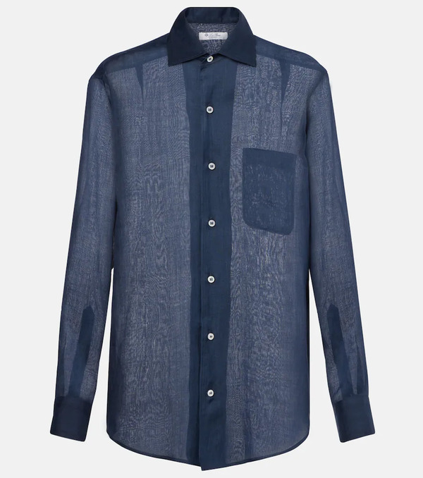  Loro Piana Loro Piana Semi-sheer Ramie Shirt 