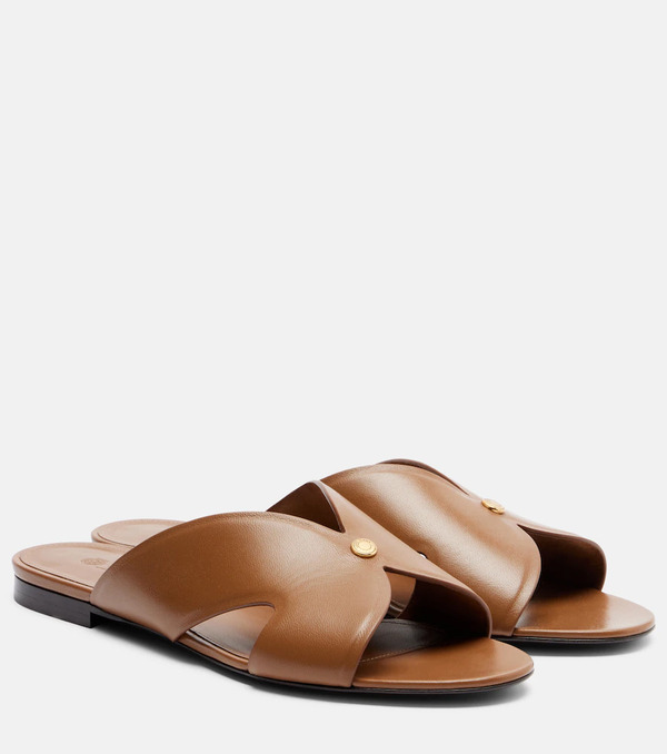  Loro Piana Loro Piana Vera Leather Slides 