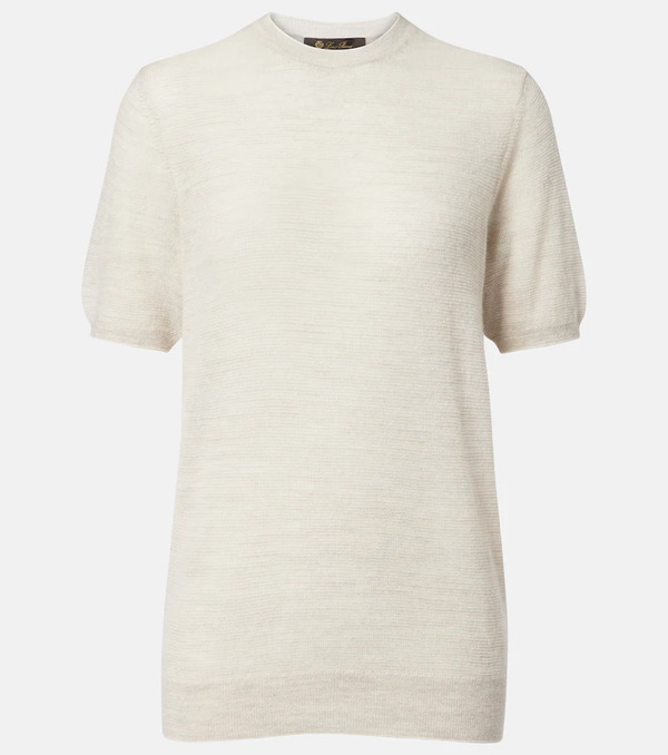 Loro Piana Loro Piana Walnut Cashmere, Wool, And Silk Top 