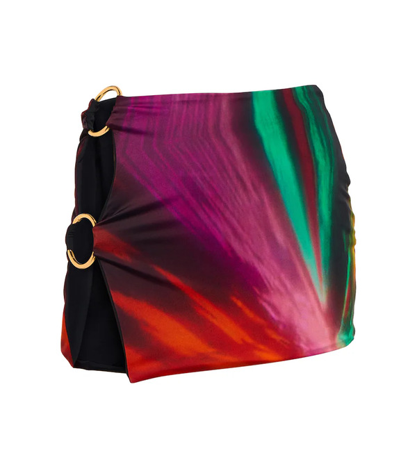 Louisa Ballou Louisa Ballou Double Ring Printed Miniskirt 