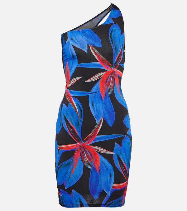  Louisa Ballou Louisa Ballou Plunge One-shoulder Minidress 