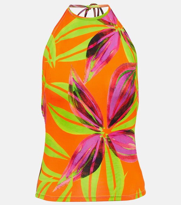  Louisa Ballou Louisa Ballou Printed Halterneck Top 