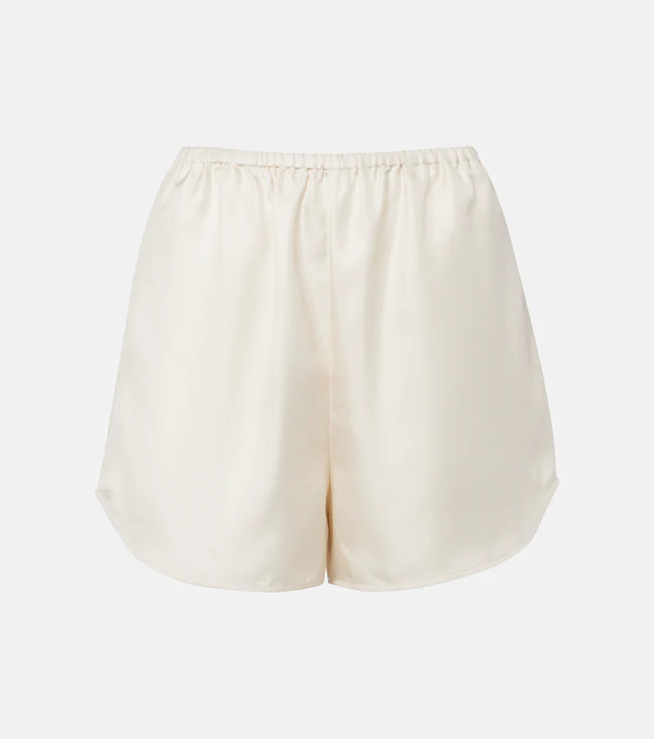 Loulou De Saison Loulou De Saison Cabo Silk Satin Shorts 