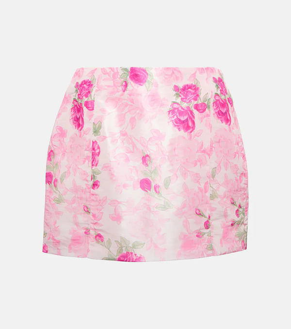  Loveshackfancy Loveshackfancy Charma Floral Taffeta Miniskirt 