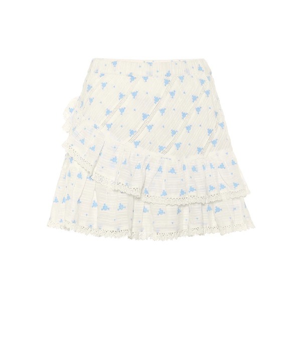  Loveshackfancy Loveshackfancy Emma Floral Cotton Miniskirt 