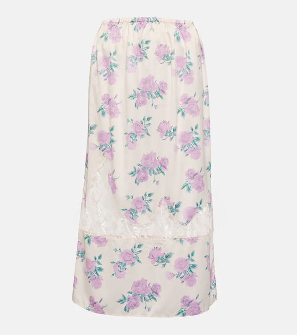  Loveshackfancy Loveshackfancy Fayette Floral Midi Skirt 