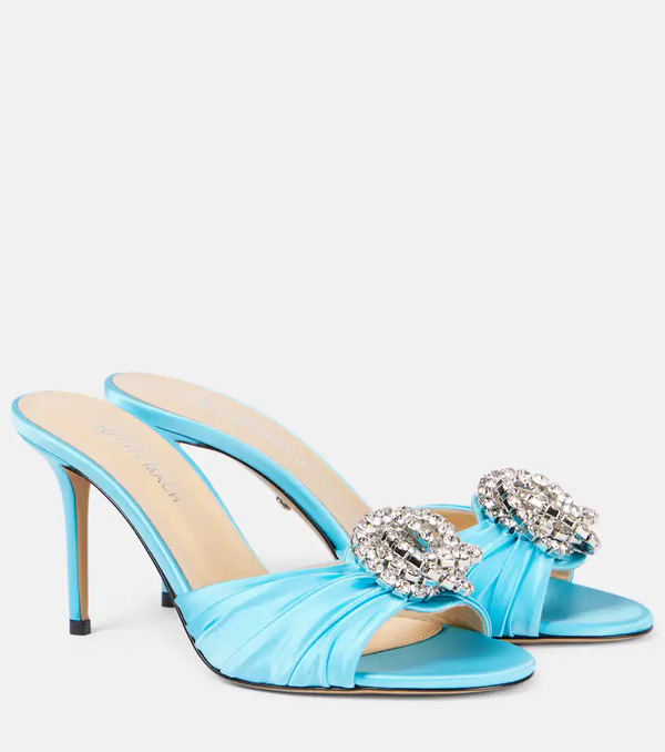  Mach & Mach Mach & Mach Galaxy Embellished Tulle Mules 