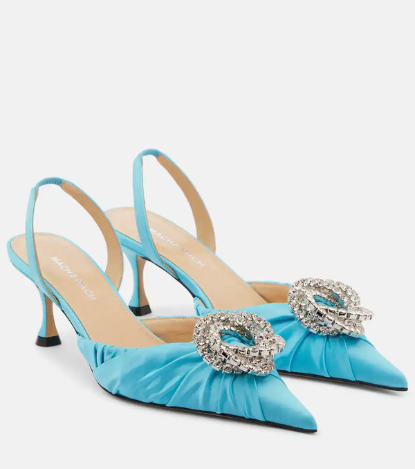  Mach & Mach Mach & Mach Galaxy 65 Satin Slingback Pumps 