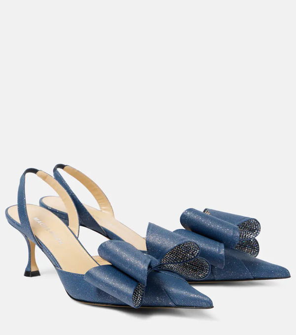  Mach & Mach Mach & Mach Le Cadeau 65 Denim Slingback Pumps 