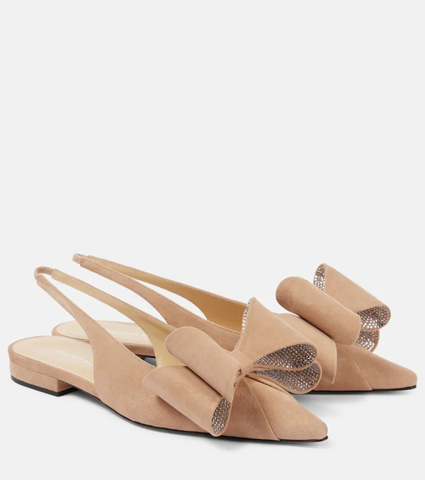  Mach & Mach Mach & Mach Le Cadeau Suede Slingback Flats 