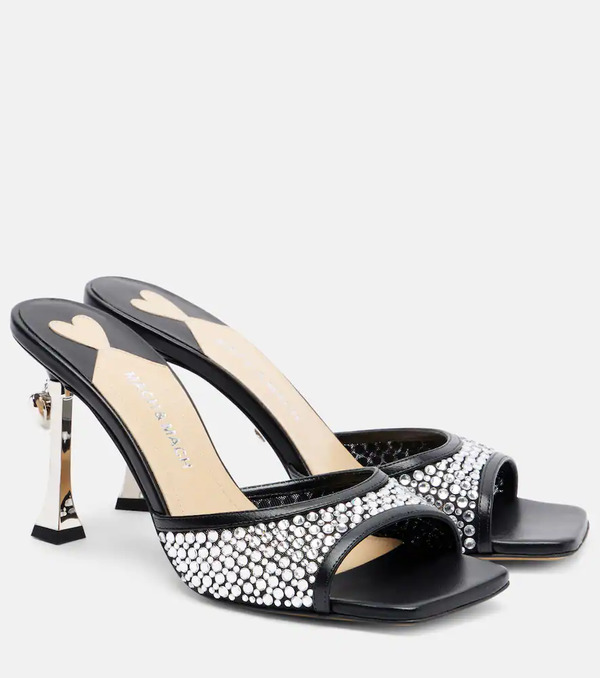  Mach & Mach Mach & Mach Puffy Heart Ring 95 Leather Mules 