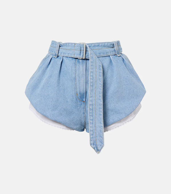  Magda Butrym Magda Butrym Belted High-rise Denim Shorts 